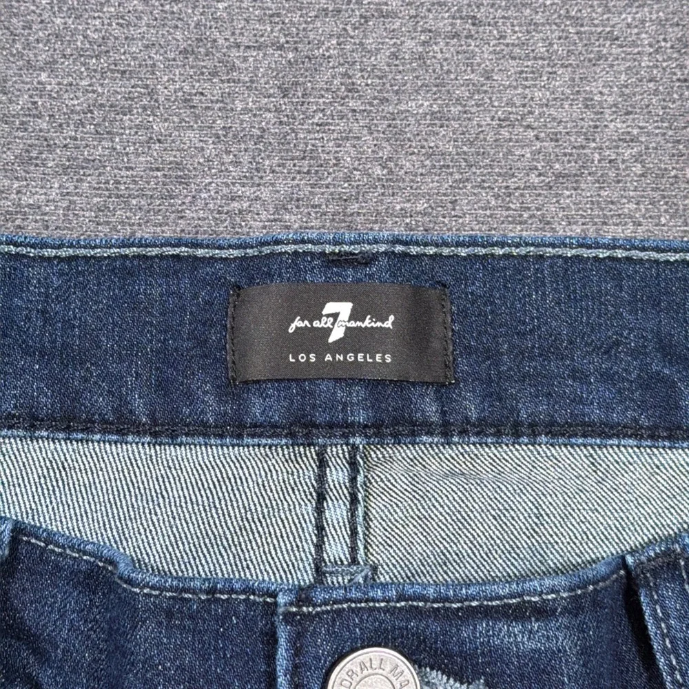 7 For All Mankind Slimmy Jeans Mens 36x32 Blue Slim Straight Leg Denim Pants